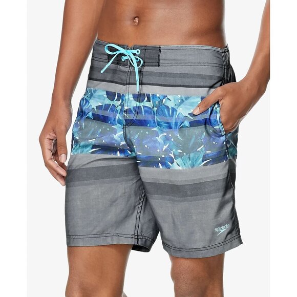 Speedo Men's Horizon 2-Way Stretch DWR 20" Board Shorts Gray Size S MSRP $56 - Picture 1 of 1